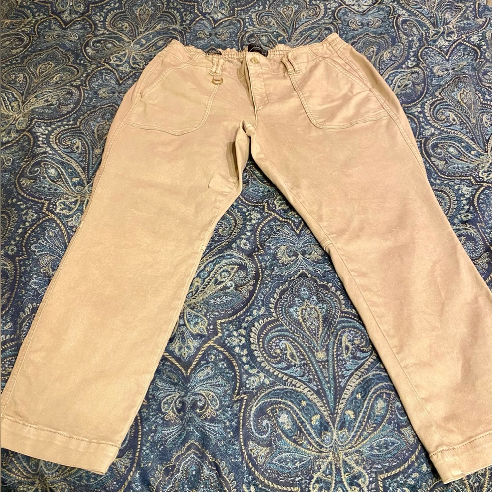 White House Black Market, mid-rise khaki pants. Size 14S - Picture 3 of 8